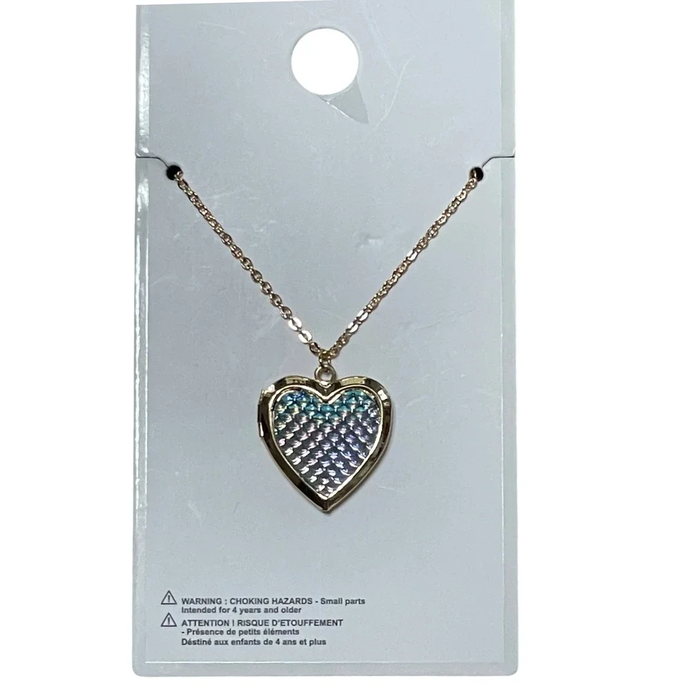 Kids Heart Necklace Bundle Lockets and Best Friends Forever Split Hearts‎ 4ct